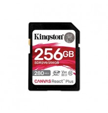 Карта пам`яті SDHC 256GB UHS-II/U3 Class 10 Kingston Canvas React Plus V60 SD R280/W150MB/s (SDR2V6/256GB)