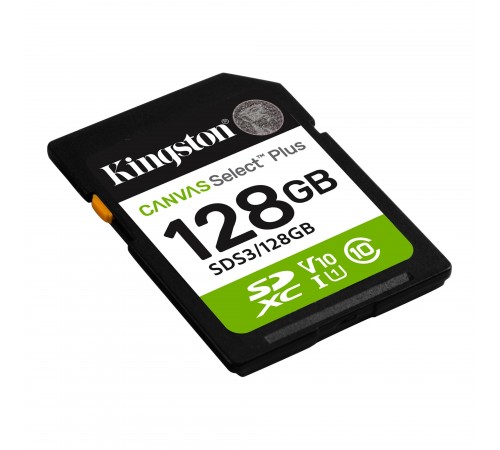 Карта пам`яті SDXC 128GB UHS-I Class 10 Kingston Canvas Select Plus R150MB/s (SDS3/128GB)