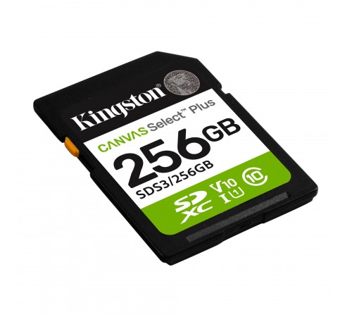 Карта пам`яті SDXC 256GB UHS-I Class 10 Kingston Canvas Select Plus R150MB/s (SDS3/256GB)