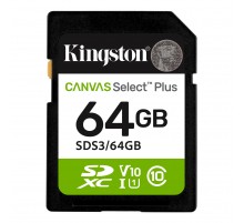 Карта пам`яті SDXC 64GB UHS-I Class 10 Kingston Canvas Select Plus R100MB/s (SDS3/64GB)