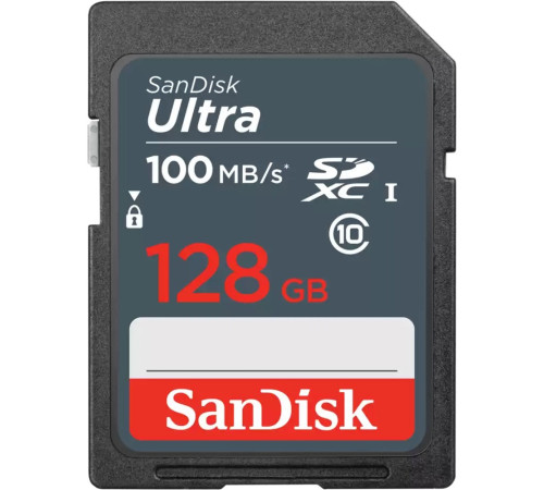 Карта пам`яті SDXC 128GB UHS-I Class 10 SanDisk Ultra R100MB/s (SDSDUNR-128G-GN3IN)