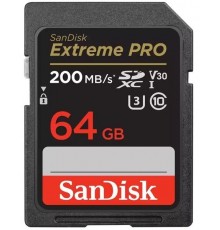 Карта пам`яті SDXC 64GB UHS-I/U3 Class 10 SanDisk Extreme Pro V30 R200/W90MB/s 4K (SDSDXXU-064G-GN4IN)