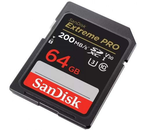 Карта пам`яті SDXC 64GB UHS-I/U3 Class 10 SanDisk Extreme Pro V30 R200/W90MB/s 4K (SDSDXXU-064G-GN4IN)
