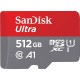 Карта пам`ятi MicroSDXC 512GB UHS-I Class 10 SanDisk Ultra A1 R150MB/s + SD-adapter (SDSQUAC-512G-GN6MA)