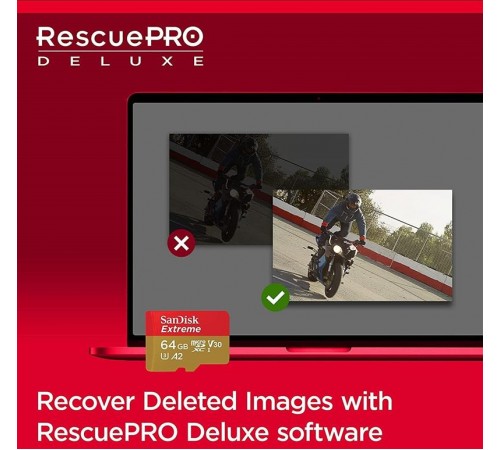Карта пам`ятi MicroSDXC 128GB C10 UHS-I SanDisk Extreme V30 U3 R190/W90MB/s + SD (SDSQXAA-128G-GN6MA)