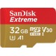 Карта пам`ятi MicroSDHC 32GB UHS-I/U3 Class 10 SanDisk Extreme A1 R100/W60MB/s + SD-adapter (SDSQXAF-032G-GN6MA)