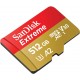 Карта пам`ятi MicroSDXC512GB C10 UHS-I SanDisk Extreme V30 U3 R190/W130MB/s + SD (SDSQXAV-512G-GN6MA)