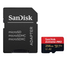 Карта пам`ятi MicroSDXC 256GB UHS-I U3 R200/W140MB/s SanDisk Extreme Pro V30 + SD-адаптер (SDSQXCD-256G-GN6MA)