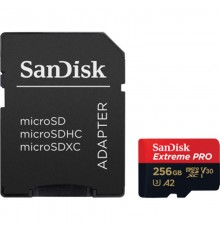 Карта пам`ятi MicroSDXC 256GB UHS-I U3 R200/W140MB/s SanDisk Extreme Pro V30 + SD-адаптер (SDSQXCD-256G-GN6MA)