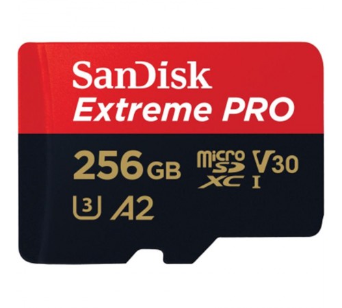 Карта пам`ятi MicroSDXC 256GB UHS-I U3 R200/W140MB/s SanDisk Extreme Pro V30 + SD-адаптер (SDSQXCD-256G-GN6MA)