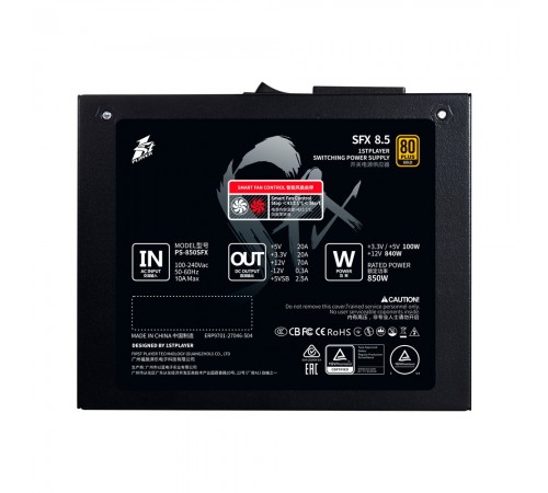 Блок живлення 1stPlayer PS-850SFX (SFX-GLD-850-BK-EU) 850W