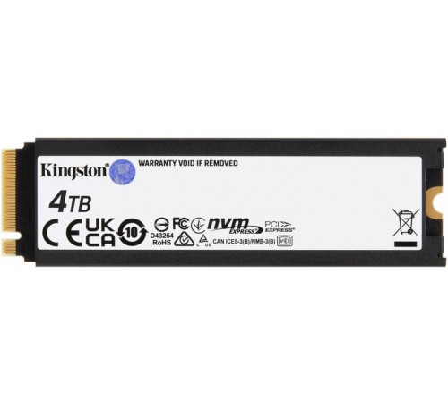 Накопичувач SSD 4TB Kingston Fury Renegade with Heatsink M.2 2280 PCIe 4.0 x4 NVMe 3D TLC (SFYRDK/4000G)