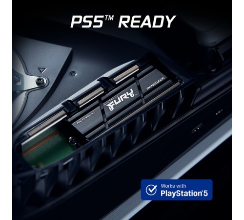 Накопичувач SSD 1TB Kingston Fury Renegade with Heatsink M.2 2280 PCIe 4.0 x4 NVMe 3D TLC (SFYRSK/1000G)