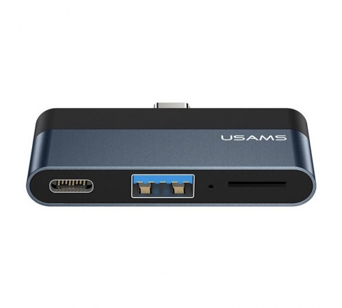 USB-хаб Usams US-SJ491 Mini HUB USB Type-C Black (SJ491HUB01)