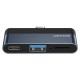 USB-хаб Usams US-SJ491 Mini HUB USB Type-C Black (SJ491HUB01)