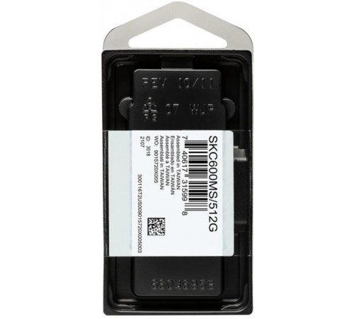 Накопичувач SSD 256GB Kingston KC600 mSATA SATAIII 3D TLC (SKC600MS/256G)