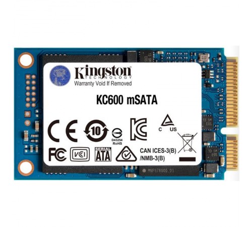 Накопичувач SSD 256GB Kingston KC600 mSATA SATAIII 3D TLC (SKC600MS/256G)