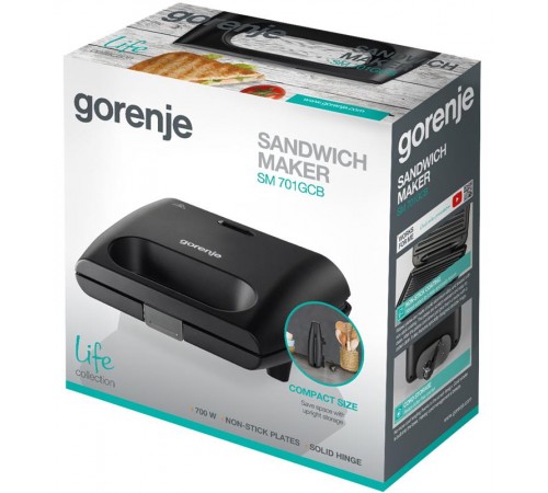 Бутербродниця Gorenje SM701GCB