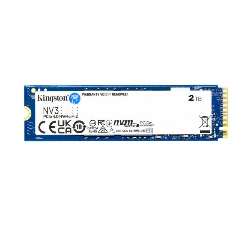 Накопичувач SSD 2TB M.2 NVMe Kingston NV3 M.2 2280 PCIe Gen4.0 x4 (SNV3S/2000G)