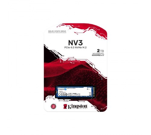 Накопичувач SSD 2TB M.2 NVMe Kingston NV3 M.2 2280 PCIe Gen4.0 x4 (SNV3S/2000G)