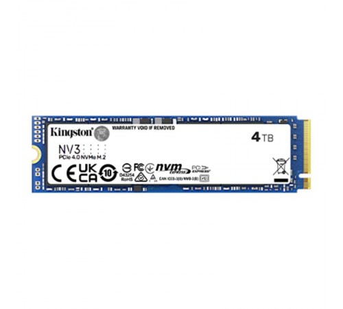 Накопичувач SSD 4TB M.2 NVMe Kingston NV3 M.2 2280 PCIe Gen4.0 x4 (SNV3S/4000G)