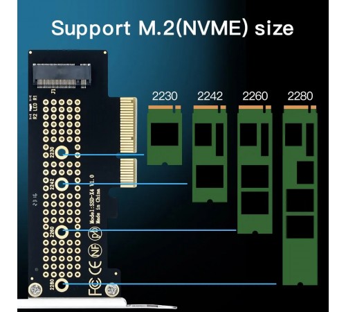 Плата-адаптер Fenvi SSD-X4 HS