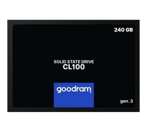 Накопичувач SSD 240GB Goodram CL100 GEN.3 2.5" SATAIII 3D TLC (SSDPR-CL100-240-G3)
