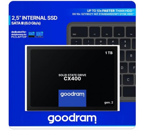 Накопичувач SSD 2ТB Goodram CX400 Gen.2 2.5" SATAIII 3D TLC (SSDPR-CX400-02T-G2)
