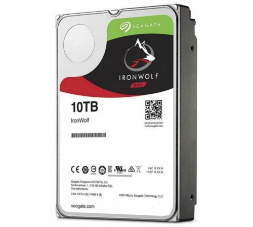 Накопичувач HDD SATA 10.0TB Seagate IronWolf NAS 7200rpm 256MB (ST10000VN000)