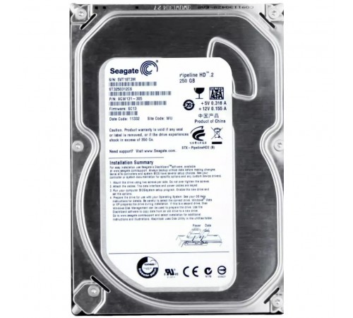 Накопитель HDD SATA 250GB Seagate Pipeline HD 5900rpm 8MB (ST3250312CS)