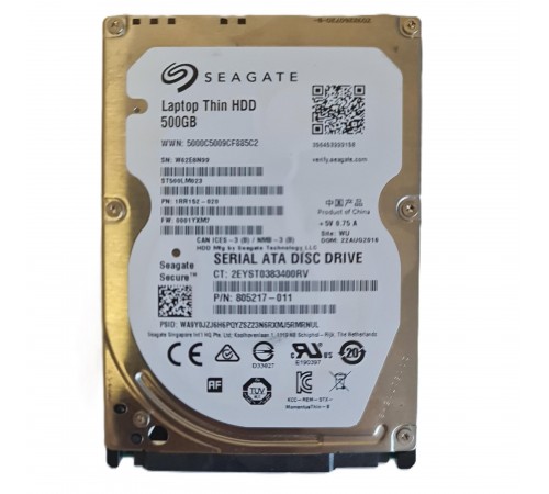 Накопичувач HDD 2.5" SATA 500Gb Seagate Laptop Thin 32MB 7200rpm (ST500LM023)_Refurbished
