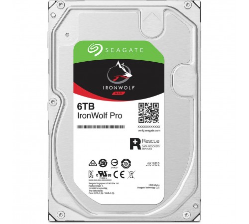 Накопичувач HDD SATA 6.0TB Seagate IronWolf Pro 7200rpm 256MB (ST6000NT001)