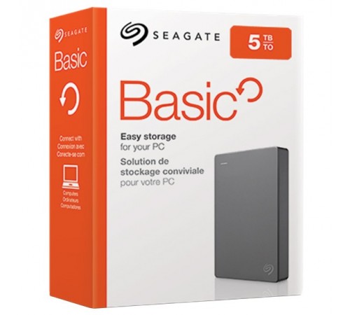 Зовнішній жорсткий диск 2.5" USB 5.0TB Seagate Bacis Black (STJL5000400)_Bulk