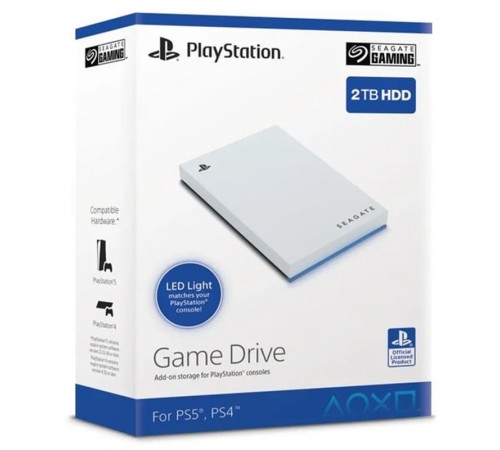 Зовнішній жорсткий диск 2.5" USB 5.0TB Seagate Game Drive for PS5 & PS4 White (STLV5000200)