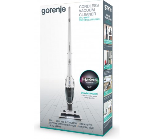 Акумуляторний пилосос Gorenje SVC180FW