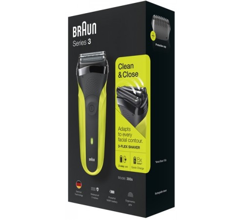 Електробритва Braun Series 3 300s Black/Green