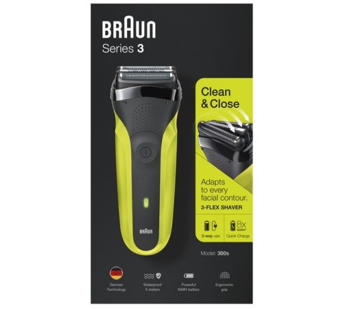 Електробритва Braun Series 3 300s Black/Green