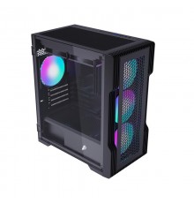 Корпус 1stPlayer T3-BK-4F1 Black без БЖ