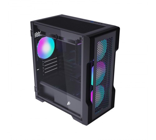 Корпус 1stPlayer T3-BK-4F1 Black без БЖ Корпус 1stPlayer T3-BK-4F1 Black без БЖ