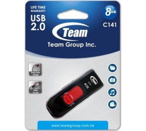 Флеш-накопичувач USB 8GB Team C141 Red (TC1418GR01)