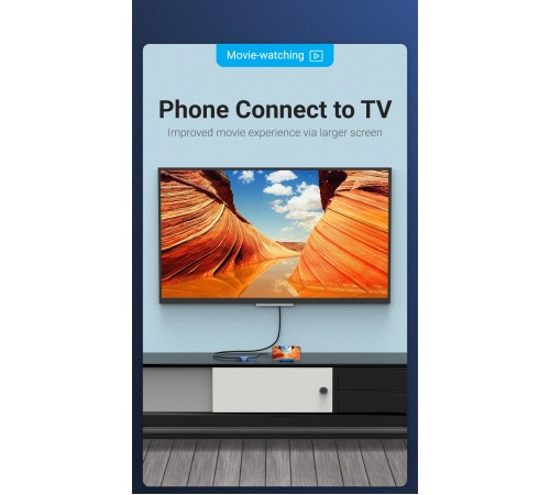 Перехідник Vention VGA - USB Type-C (F/M), 0.15 м (TDFHB)
