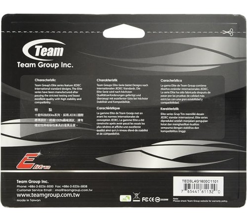Модуль пам`ятi DDR3 4GB/1600 1,35V Team Elite (TED3L4G1600C1101)
