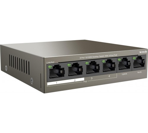 Комутатор Tenda TEF1106P-4-63W