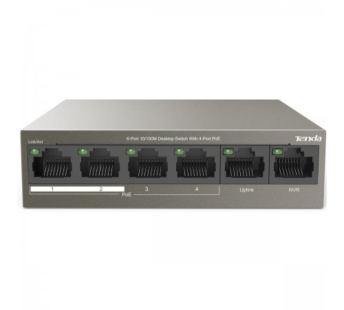 Комутатор Tenda TEF1106P-4-63W