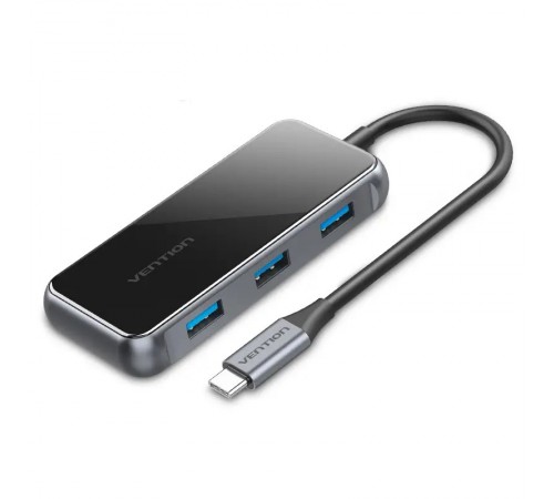 Концентратор Vention 5 в 1 Type-C-HDMI-USB-PD 3USB 3.0 4K 60Hz 87W 0.15m Black (TFBHB)