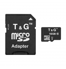 Карта пам`ятi MicroSDHC 16GB UHS-I Class 10 T&G + SD-adapter (TG-16GBSD10U1-01)