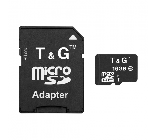 Карта пам`ятi MicroSDHC 16GB UHS-I Class 10 T&G + SD-adapter (TG-16GBSD10U1-01)