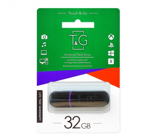 Флеш-накопичувач USB 32GB T&G 012 Classic Series Black (TG012-32GBBK)