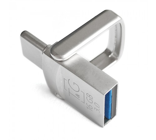 Флеш-накопичувач USB 3.0 128GB Type-C T&G Metall Series 104 Silver (TG104TC-128G3)
