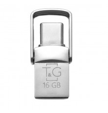 Флеш-накопичувач USB 2.0 16GB Type-C T&G 104 Metal Series Silver (TG104TC-16G)